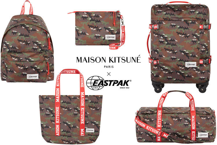maison kitsune eastpak capsule collection bagages backpack lappoms lifestyle blog