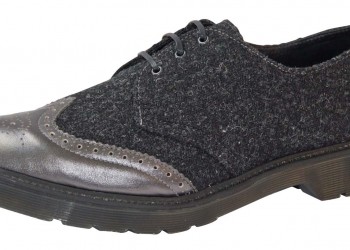 CORE MIE "DANNON" BROGUED WING + CHARCOAL HARRIS TWEED